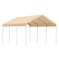 Pavillon mit Stahlrahmen Beige 600x300x260 cm