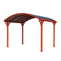 Stahl und Polycarbonat Überdachung Orange 3x4m