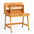Schreibtisch aus Holz mit Regalaufsatz Buche 100x60x120cm