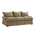 3-Sitzer Sofa Mikrofaser Braun 220 cm