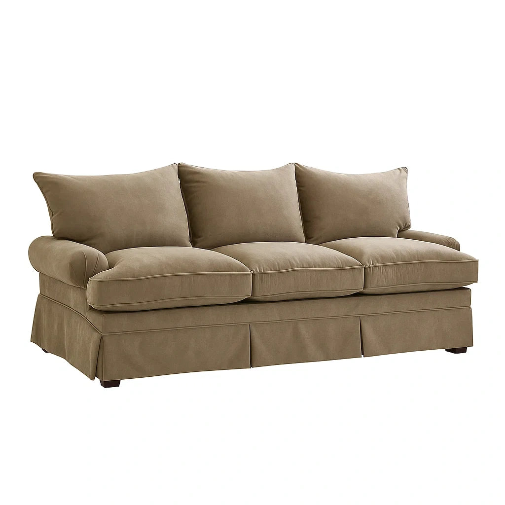 3-Sitzer Sofa Mikrofaser Braun 220 cm
