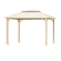 Metall Pavillon Doppelstufig Beige 300cm x 400cm