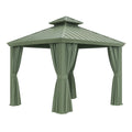 Metall Pavillon 3 x 3 m Grün