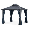 Pavillon Metallgestell Dunkelgrau 300x400cm