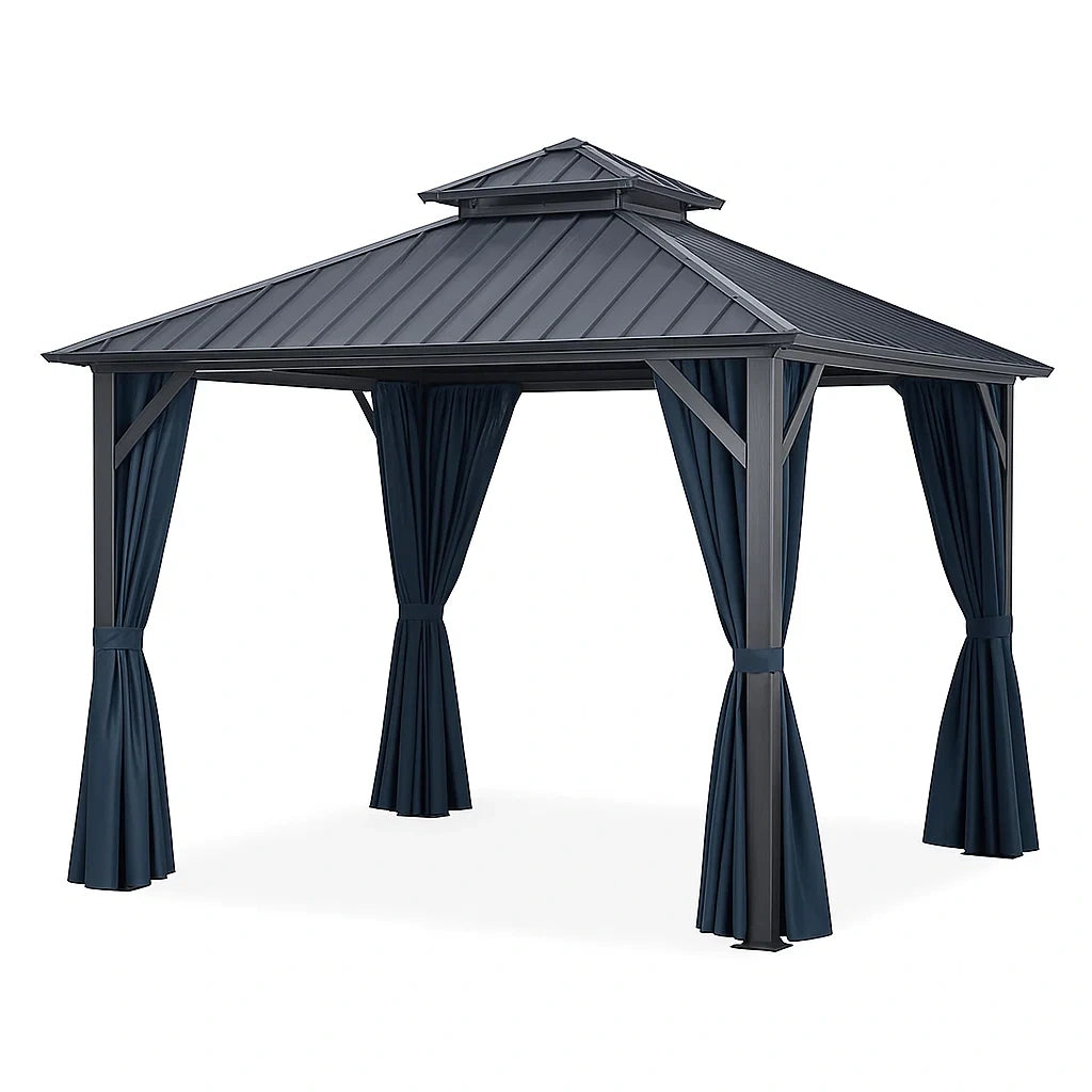Pavillon Metallgestell Dunkelgrau 300x400cm