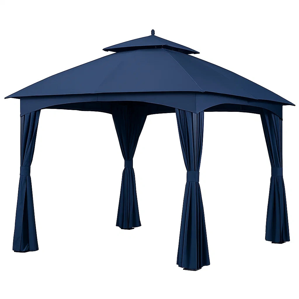 Gartenpavillon Blau Polyester Stahlrahmen 300x300x260cm