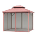 Aluminium Pavillon mit Moskitonetz Rosa