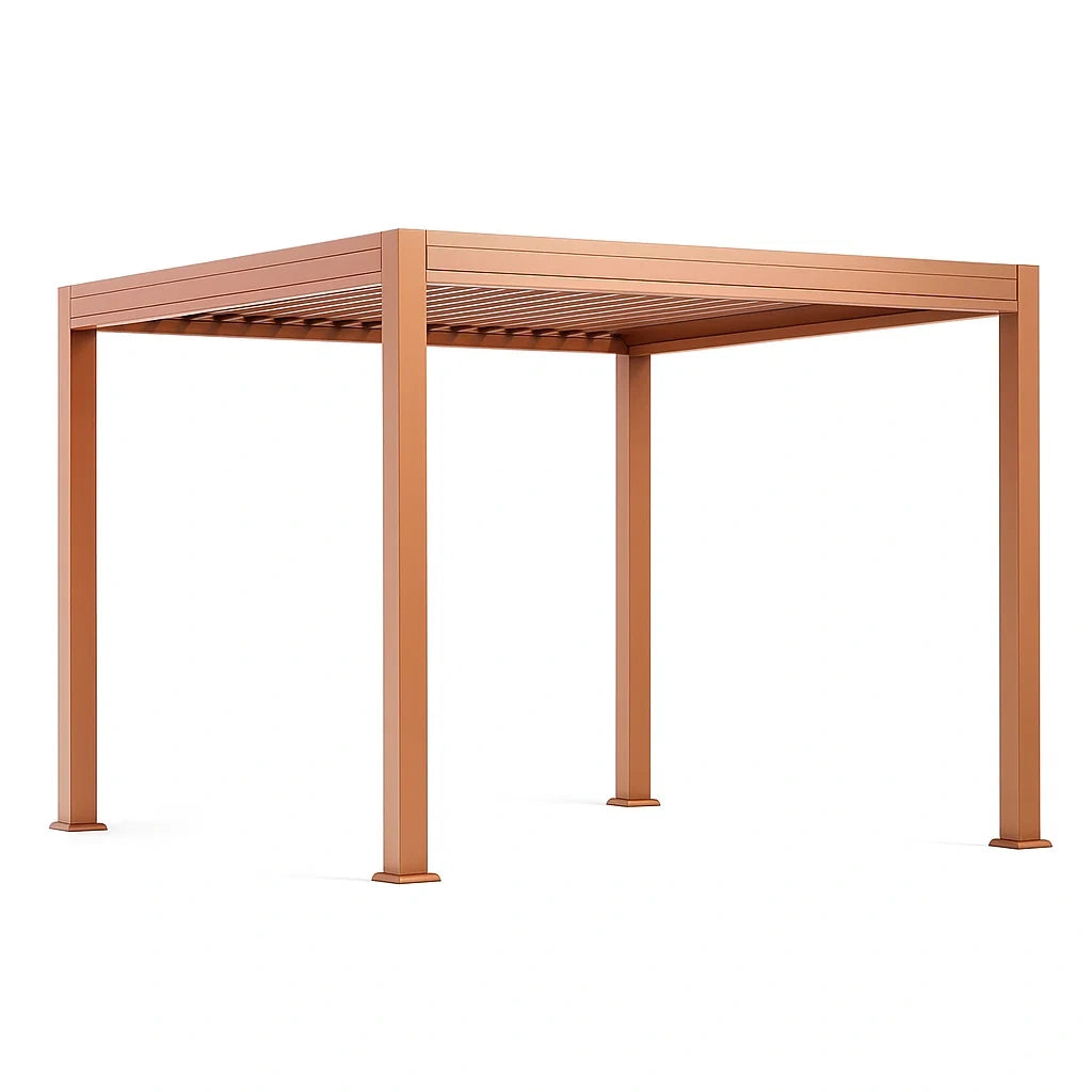 Aluminium Pergola Rostbraun 300x300x240 cm