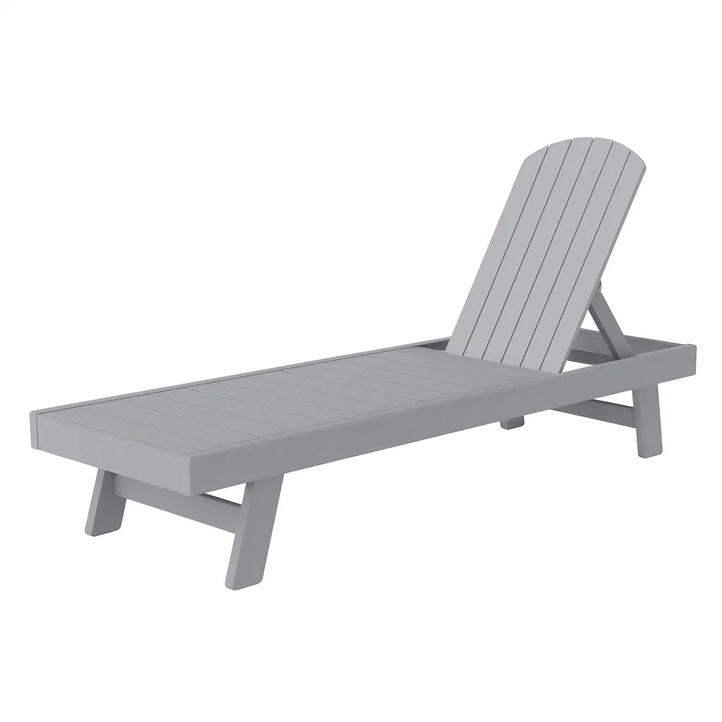 Gartenliege Kunststoff Grau