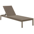 Gartenliege Aluminium Polyrattan Braun Verstellbar