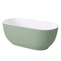 Freistehende Badewanne aus Acryl Grün/Weiß Oval 170x80x60 cm